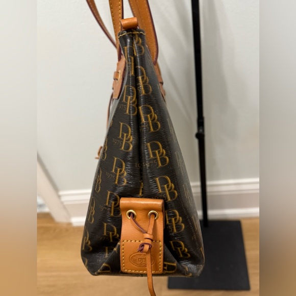 Dooney & Bourke Vintage Signature Brown 1975- lCoated Canvas/Leather Satchel - Picture 5 of 16